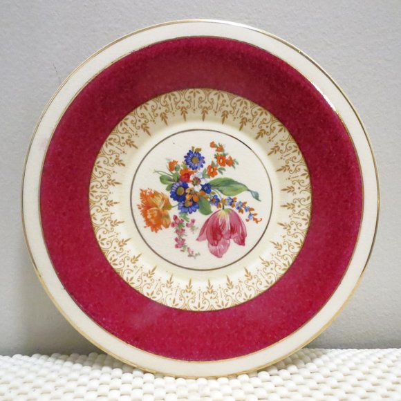 Burleigh Ware Bouilon Cream Soup Cup w/ Saucer Zenith Burgess & Leigh Ltd 1930's - Picture 6 of 8